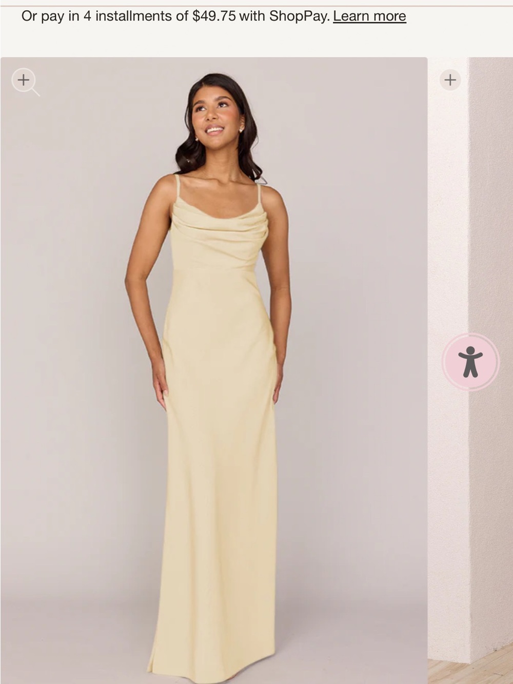 Revelry Pale Yellow “Skye” dress